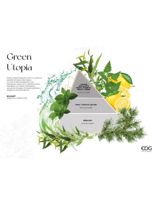 CANDELA CLASSIC CON PROFUMO GREEN UTOPIA