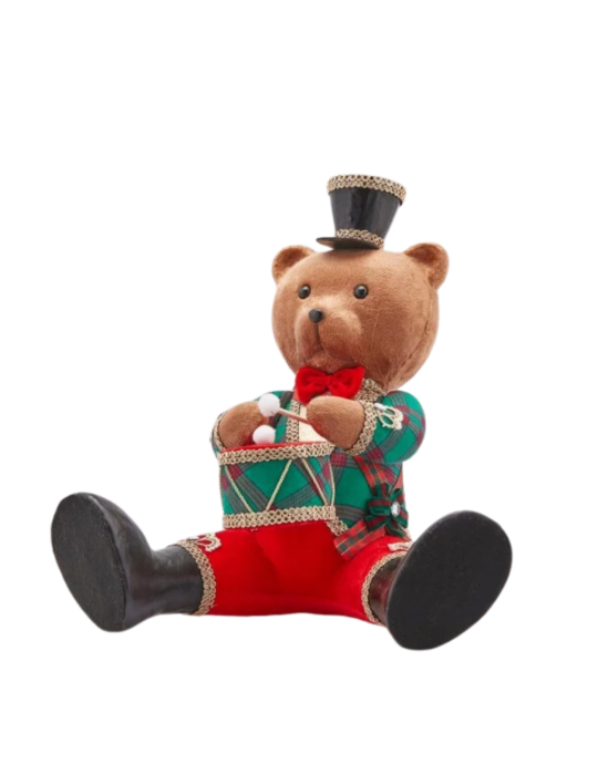 Orso Noel Nutcracker H60 cm - Decorazione Natalizia di Lusso | EDG