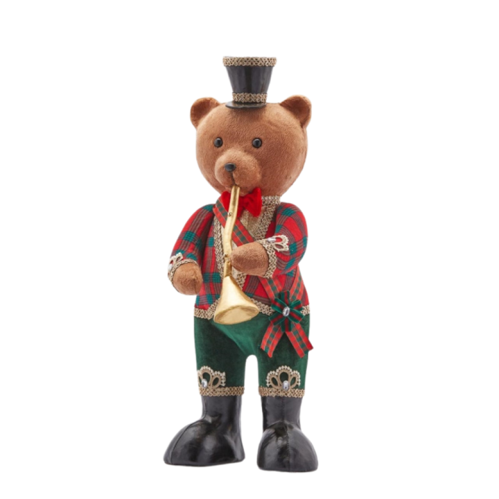 EDG Orso Noel schiaccianoci rosso e verde alto 61 cm
