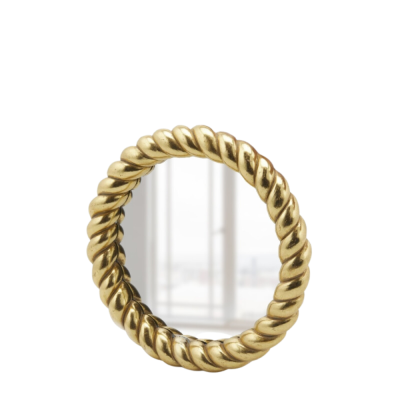 SPECCHIO ROTONDO TORCHON ORO