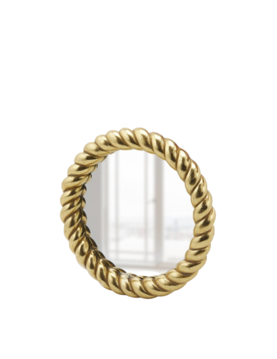 SPECCHIO ROTONDO TORCHON ORO