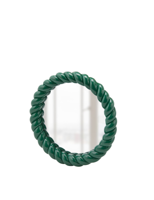 SPECCHIO ROTONDO TORCHON VERDE