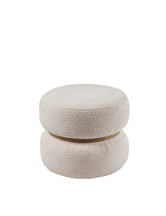 POUF BOUCLE BIFORMA H41 WHITE