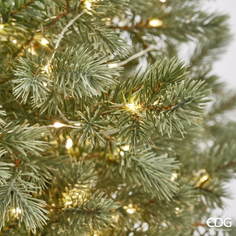 Albero di Natale Pino Argentato con Vaso e 240...