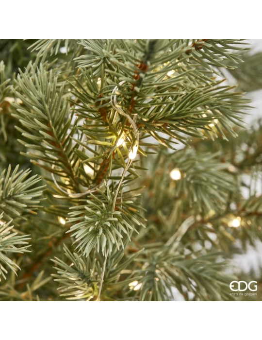 Albero di Natale Pino Argentato con Vaso e 240...