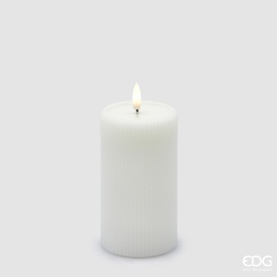 Candela LED Lounge Cilindro MiniLED Bianca EDG - H13 cm 2