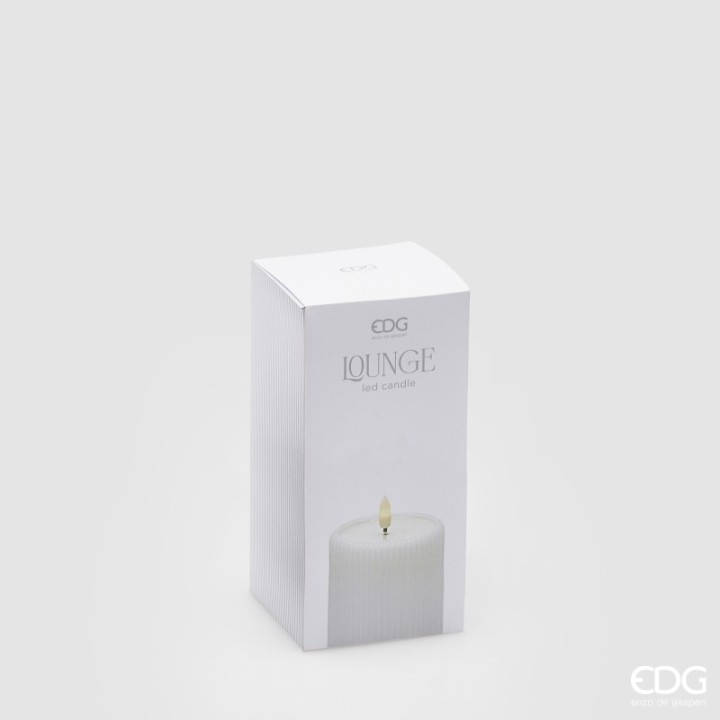 EDG Enzo De Gasperi Candela LED Lounge bianca alta 13 cm