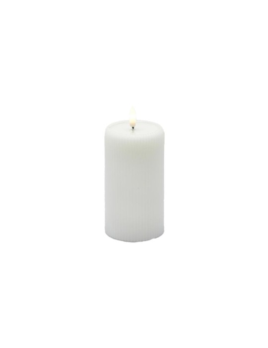 Candela LED Lounge Cilindro MiniLED Bianca EDG - H13 cm
