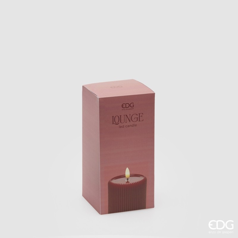 CANDELA LED LOUNGE CILINDRO MINILED ROSSA