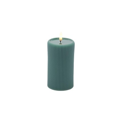 Candela LED Lounge Cilindro MiniLED Verde EDG - H13 cm