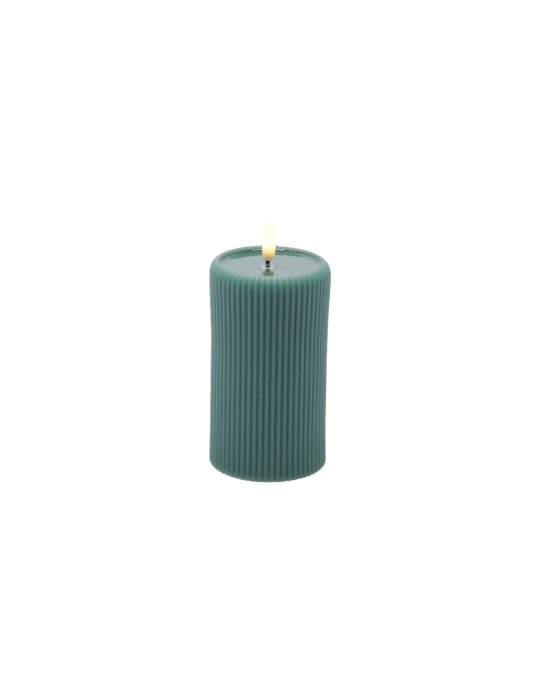 Candela LED Lounge Cilindro MiniLED Verde EDG - H13 cm