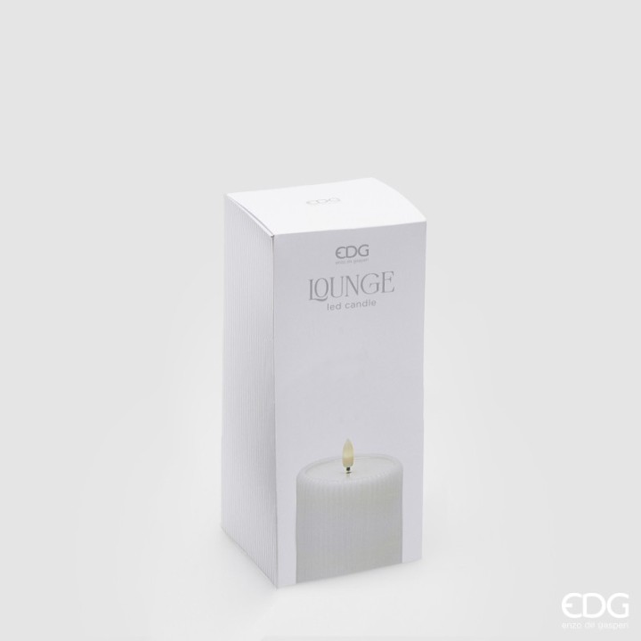 EDG Enzo De Gasperi Candela LED Lounge bianca alta 15 cm