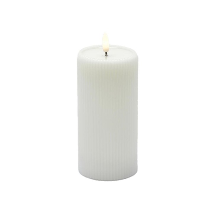 EDG Enzo De Gasperi Candela LED Lounge bianca alta 15 cm