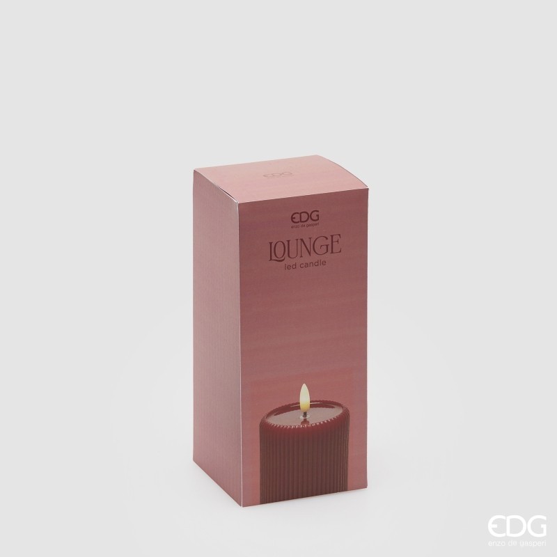 CANDELA LED LOUNGE CILINDRO MINILED ROSSA