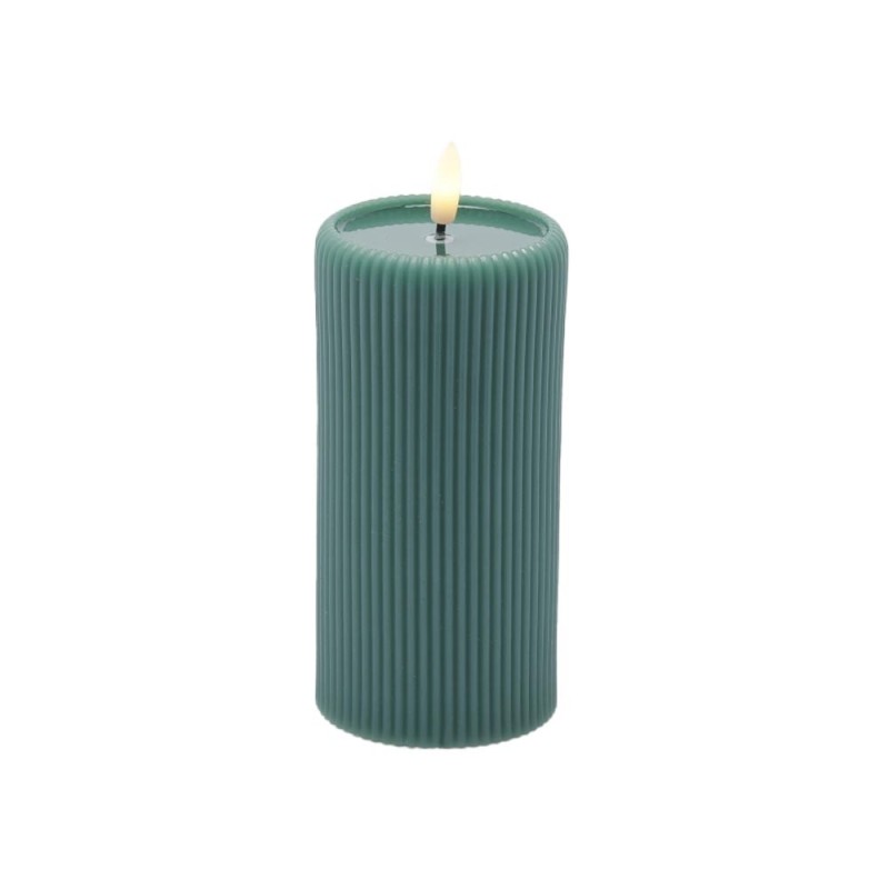 Enzo De Gasperi – Candela LED Lounge Cilindro MiniLED Verde (H 15 cm)