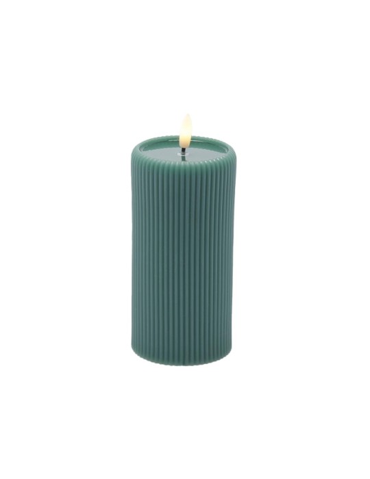 Enzo De Gasperi – Candela LED Lounge Cilindro MiniLED Verde (H 15 cm)