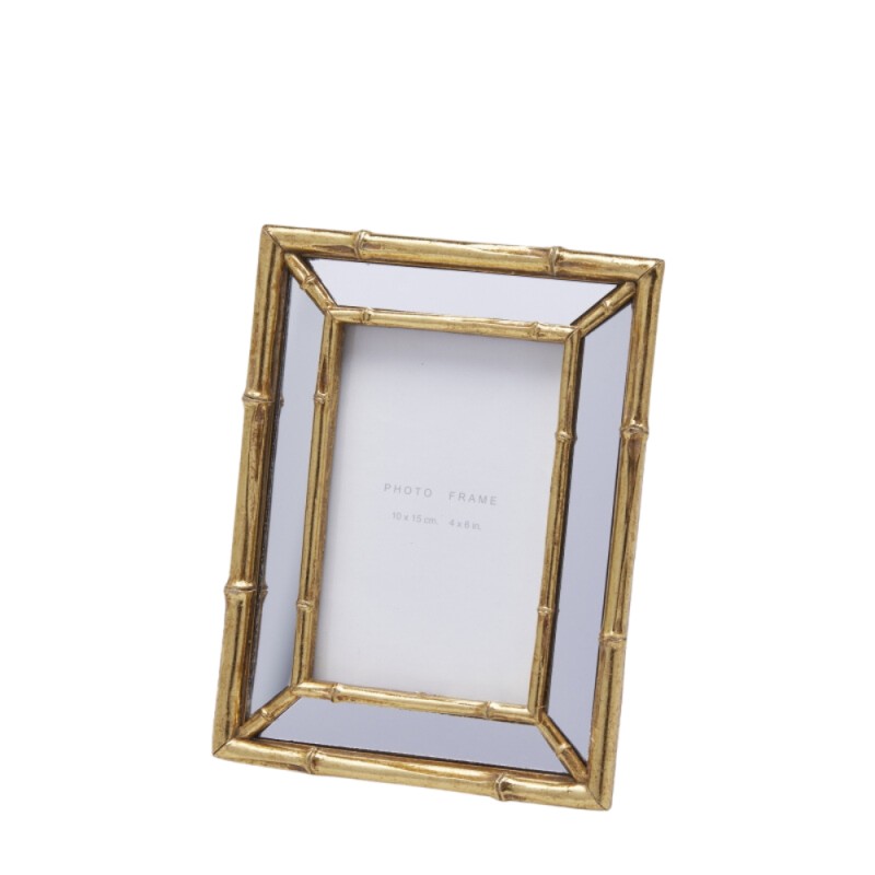 PORTAFOTO SIMILBAMBOO RETTANGOLARE H21.5 ORO