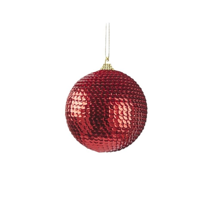 EDG Enzo De Gasperi Pallina di Natale Squame rossa Ø 8 cm