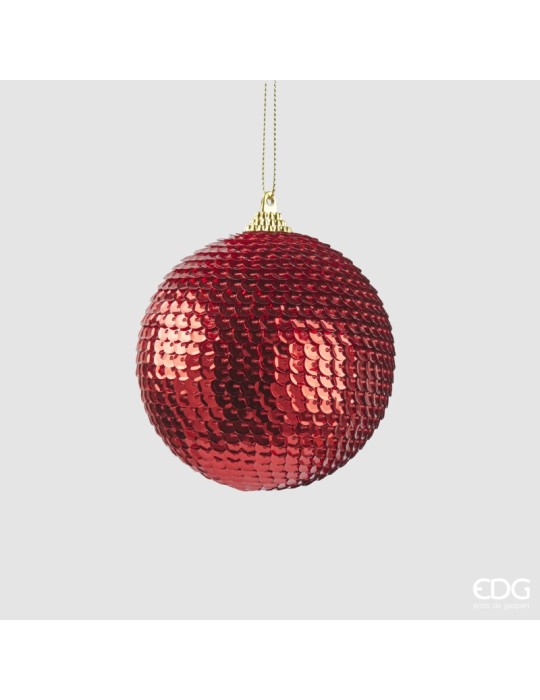 Palla di Natale Decorativa a Squame Ø8 cm Red -...