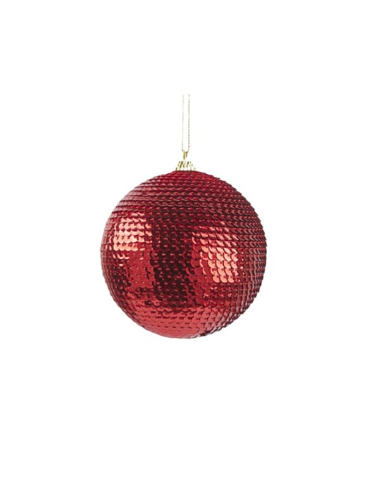 EDG Addobbo Natalizio Palla Squame Diametro 10 cm - Rosso