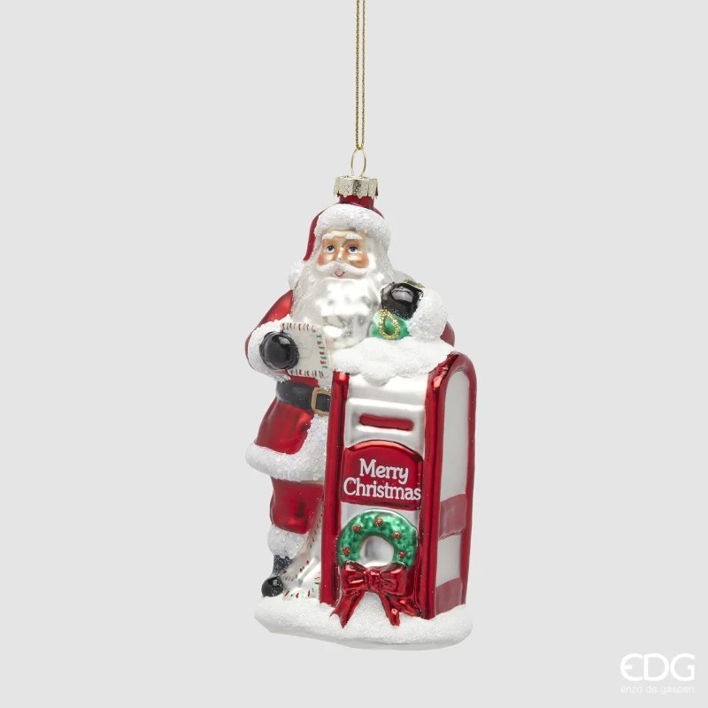 Addobbo Natalizio Babbo Natale con Cassetta...
