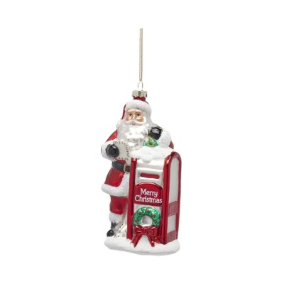 Addobbo Natalizio Babbo Natale con Cassetta della Posta...