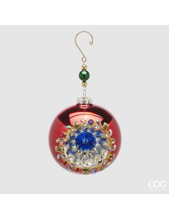 Pallina di Natale Sfera Jewel Red Ø 12 cm EDG...