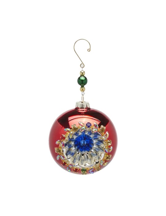 Pallina di Natale Sfera Jewel Red Ø 12 cm EDG Enzo De Gasperi