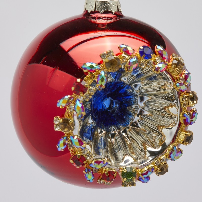 Pallina di Natale Sfera Jewel Red Ø 12 cm EDG...