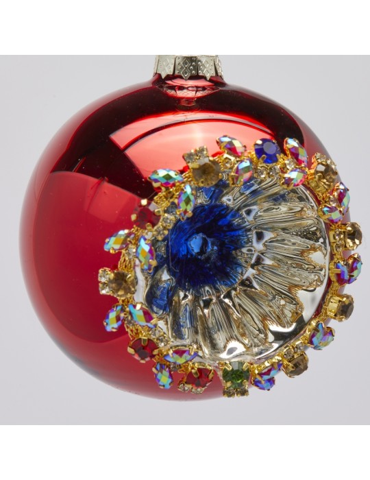 Pallina di Natale Sfera Jewel Red Ø 12 cm EDG...
