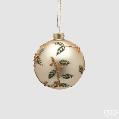 ADDOBBO PALLA FOGLIE GOLD  2
