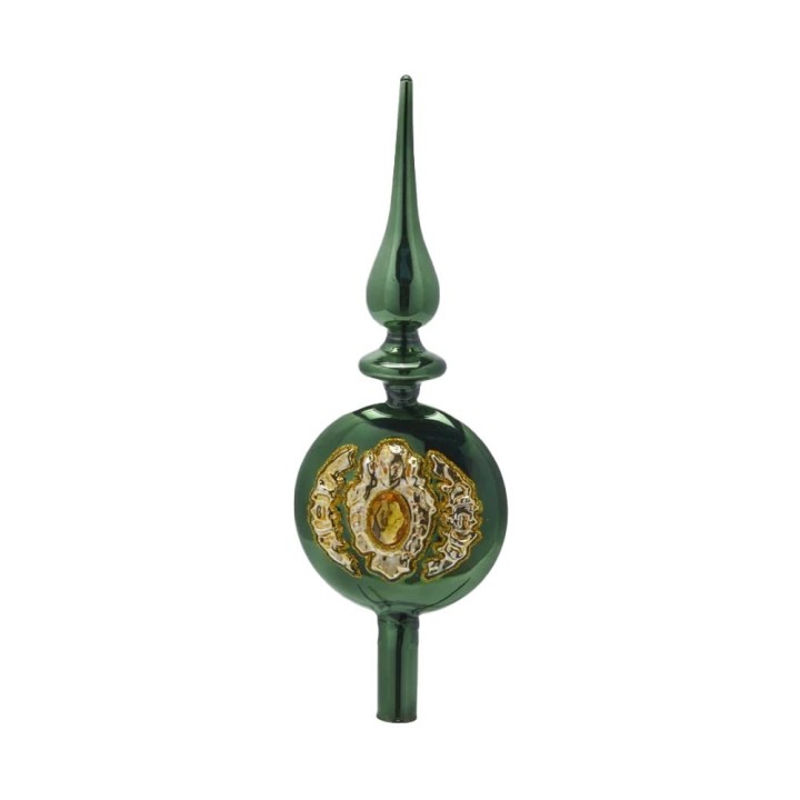 EDG Puntale per albero di Natale Gemme verde alto 31 cm