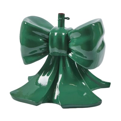 Base per Albero di Natale Scultorea con Fiocco Verde EDG...