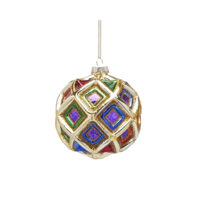 Pallina di Natale Sfera Rombi Ø 12,5 cm EDG Enzo De Gasperi