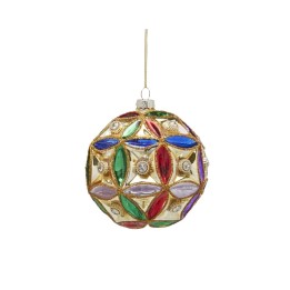 EDG Pallina di Natale Quadri multicolore Ø 12,5 cm