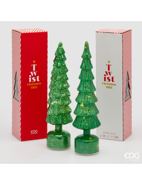 DECORO PINO TWIST H40,5 cm MOVIMENTO + LED...