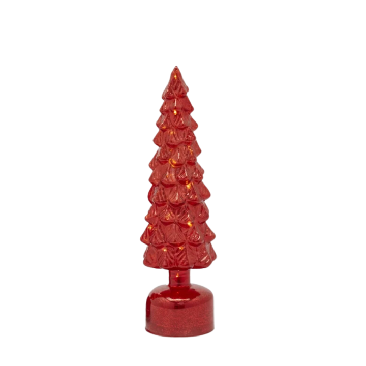EDG Pino Twist rosso con LED e movimento alto 35 cm