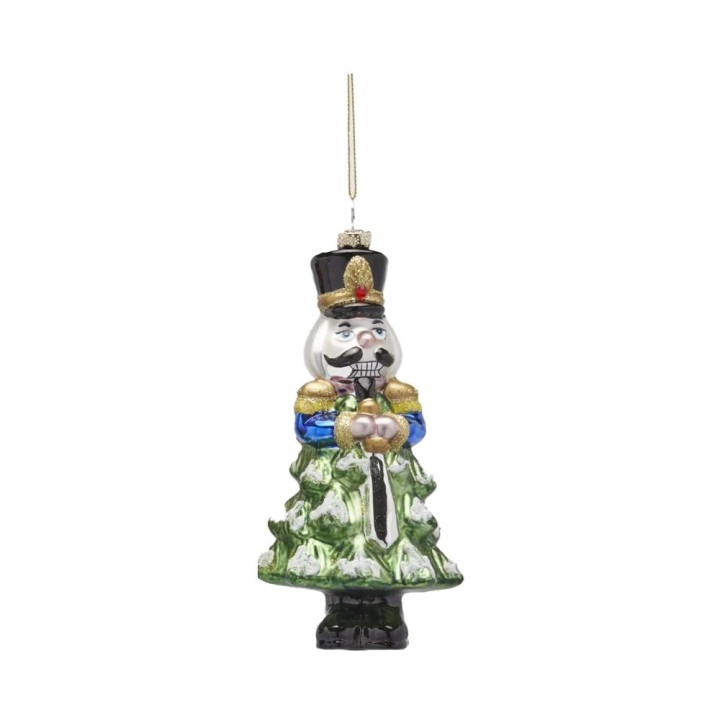 EDG Soldatino schiaccianoci da appendere verde alto 16,5 cm