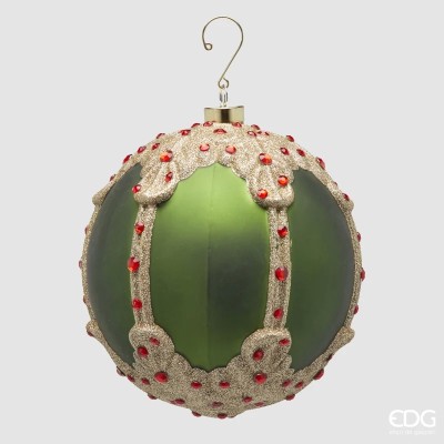 ADDOBO PALLA GEMME GREEN GOLD  2
