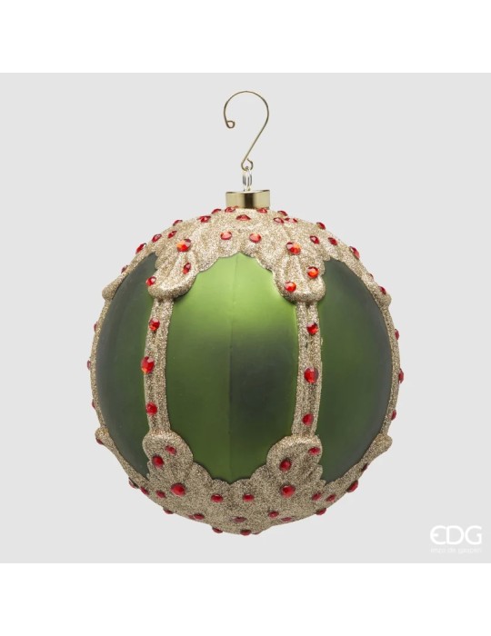 ADDOBO PALLA GEMME GREEN GOLD 