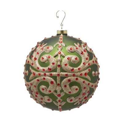 Palla di Natale Foglie Green Gold Ø18 cm – EDG Enzo De...
