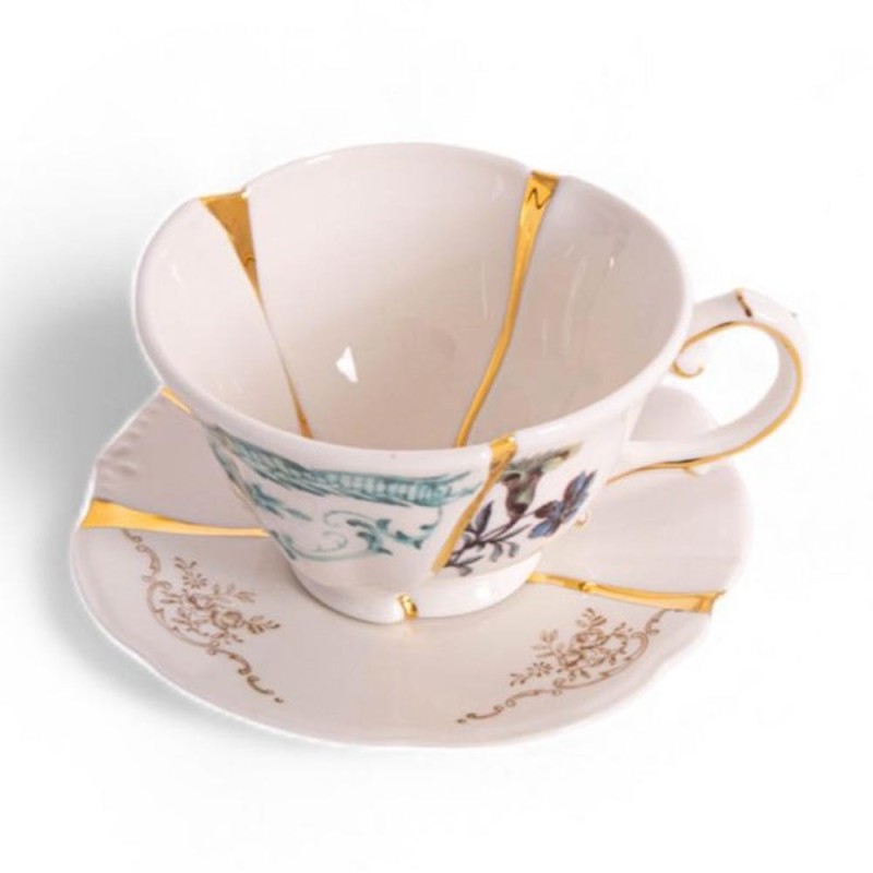 Seletti tazza da tè con piattino Kintsugi modello 3
