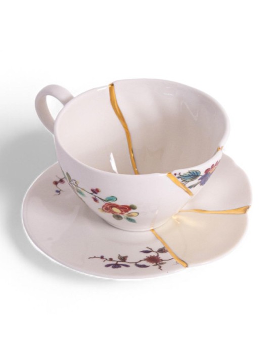 Seletti tazza da tè con piattino Kintsugi modello 2