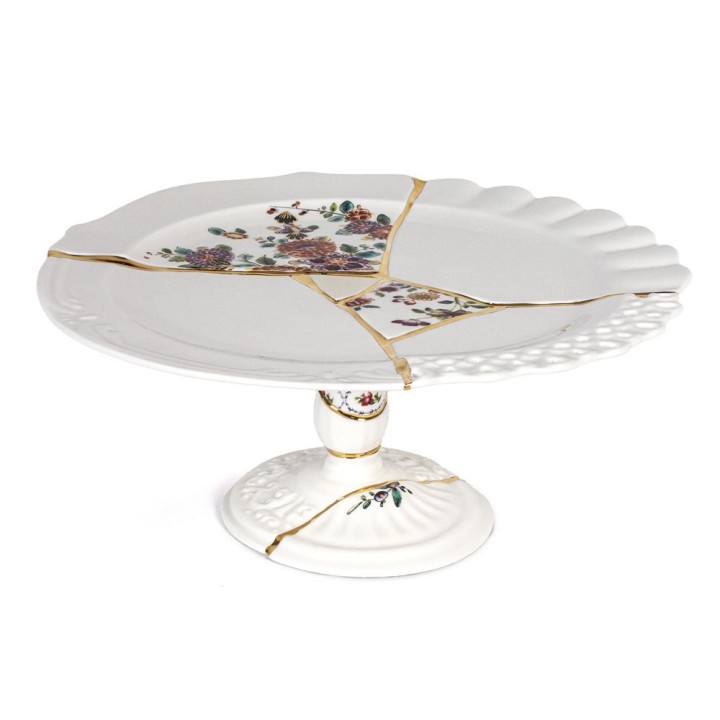 Seletti Alzata per dolci Kintsugi in porcellana Ø 36 cm