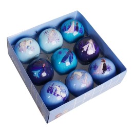 Christmas Inspirations Set di 9 palline Frozen in vetro