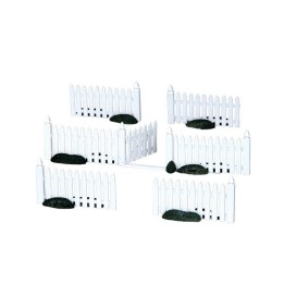 Lemax Plastic Picket Fence 14388 set di 7 staccionate