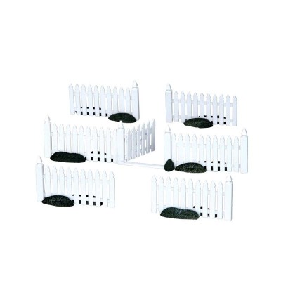 PLASTIC PICKET FENCE, SET OF 7