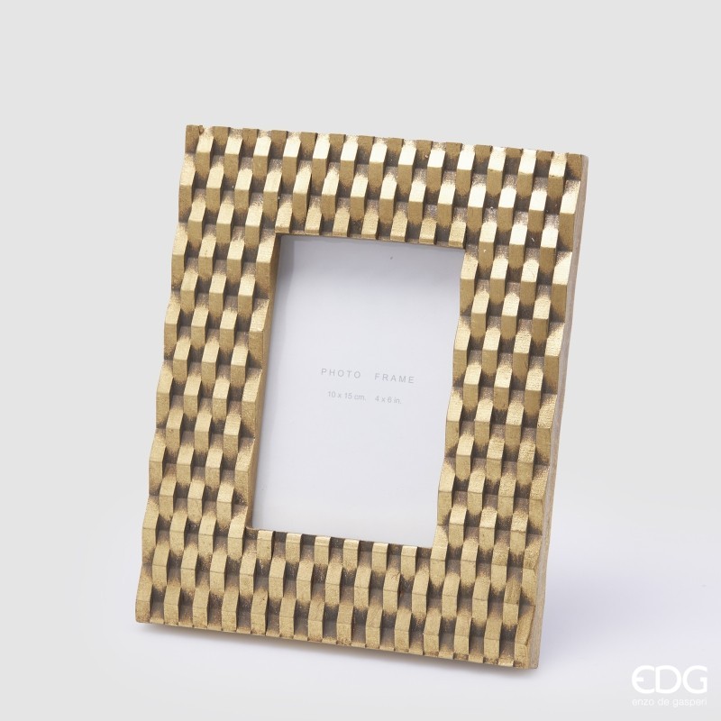 Portafoto Intreccio Rettangolare Oro H24xL19...