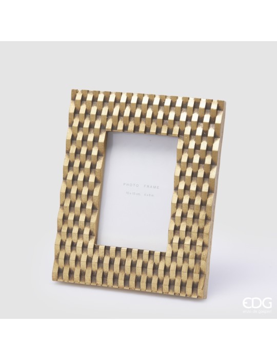 Portafoto Intreccio Rettangolare Oro H24xL19...