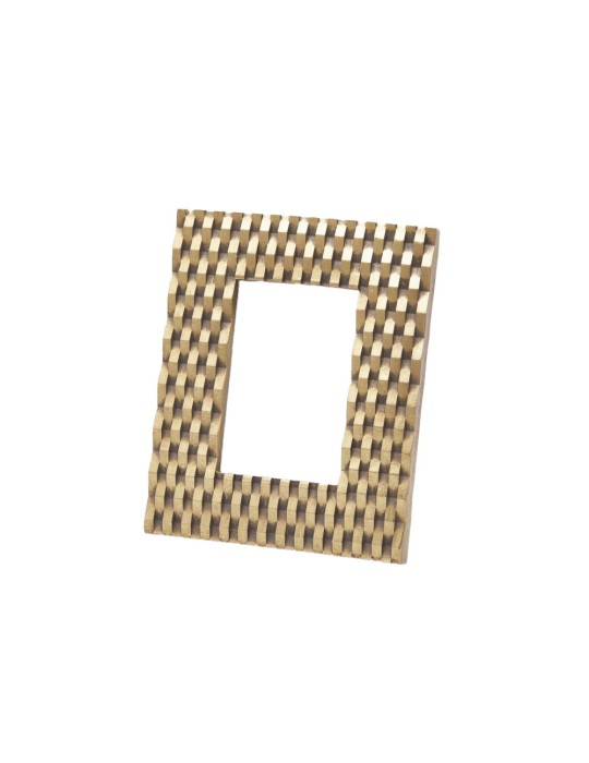 Portafoto Intreccio Rettangolare Oro H24xL19 EDG – Eleganza Moderna per i Tuoi Ricordi